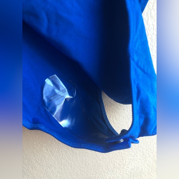 NEW Everlane Long Sleeve Bodysuit Womens Size M Blue Square Neck - Picture 5 of 7